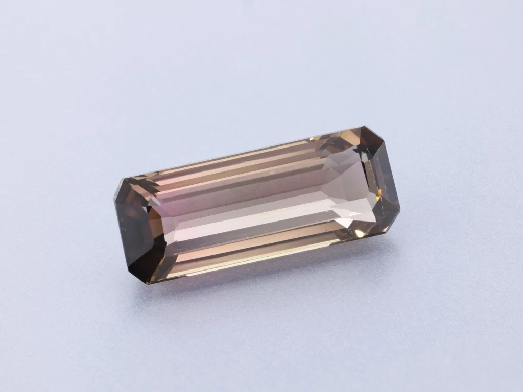 5.43ct Parti Tourmaline, Emerald Cut gemstone