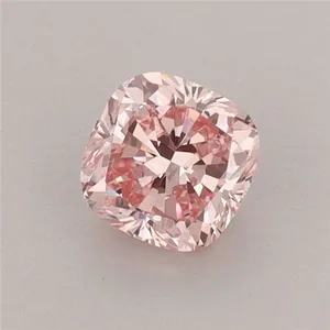 0.72ct CUSHION Fancy Vivid Pink VS1 Coloured Lab diamond