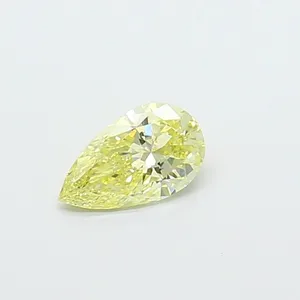 0.45ct PEAR Fancy Intense Yellow VS1 Coloured Lab diamond
