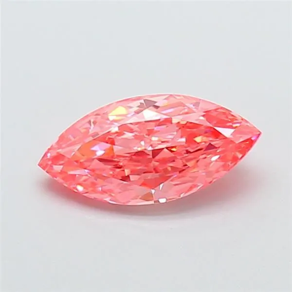 1.6ct MARQUISE Fancy Vivid Pink VVS2 Coloured Lab diamond