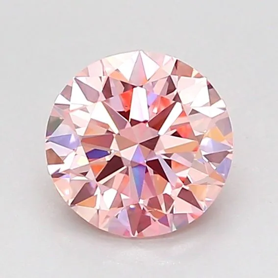 0.98ct ROUND Fancy Pink VS2 Coloured Lab diamond