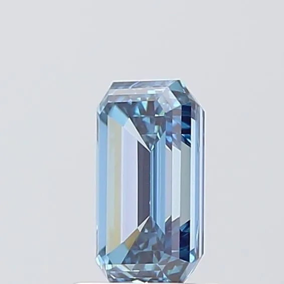 1.14ct EMERALD Fancy Vivid Blue VVS2 Coloured Lab diamond