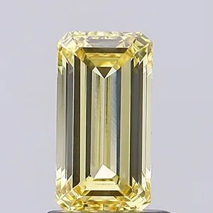 1.03ct EMERALD Fancy Intense Yellow VS1 Coloured Lab diamond
