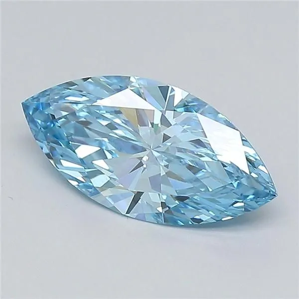 2.1ct MARQUISE Fancy Vivid Blue VVS2 Coloured Lab diamond