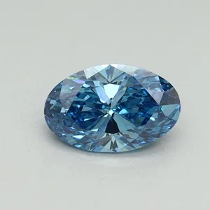 0.52ct OVAL Fancy Vivid Blue VS2 Coloured Lab diamond