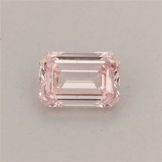 0.32ct EMERALD Fancy Intense Pink VS1 Coloured Lab diamond
