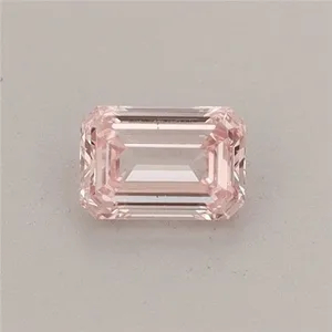 0.32ct EMERALD Fancy Intense Pink VS1 Coloured Lab diamond