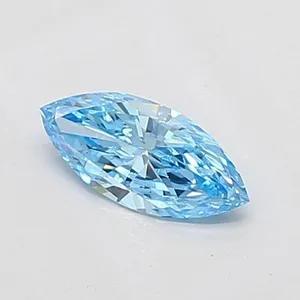 0.72ct MARQUISE Fancy Vivid Blue VS1 Coloured Lab diamond