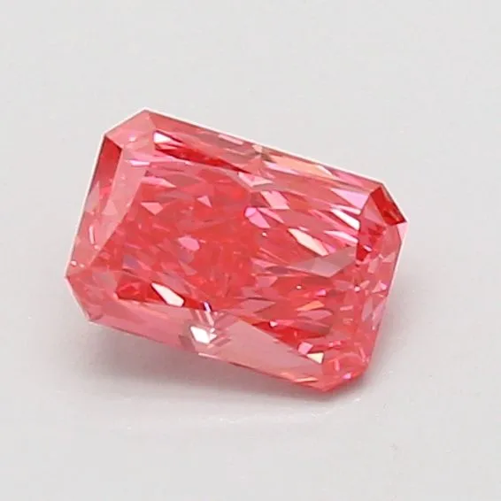 0.72ct RADIANT Fancy Vivid Pink VVS2 Coloured Lab diamond