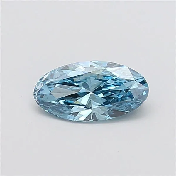 1.09ct OVAL Fancy Vivid Blue VS2 Coloured Lab diamond