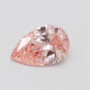 0.4ct PEAR Fancy Intense Pink VS2 Coloured Lab diamond