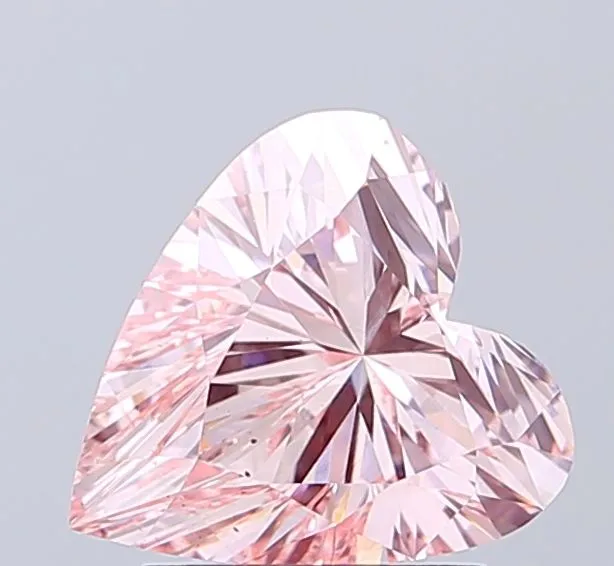 1.78ct HEART Fancy Intense Pink VS2 Coloured Lab diamond