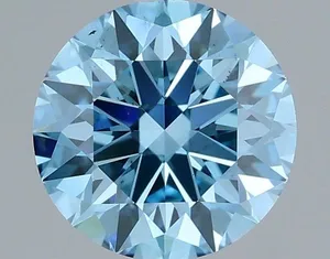 1.04ct ROUND Fancy Vivid Blue VS2 Coloured Lab diamond