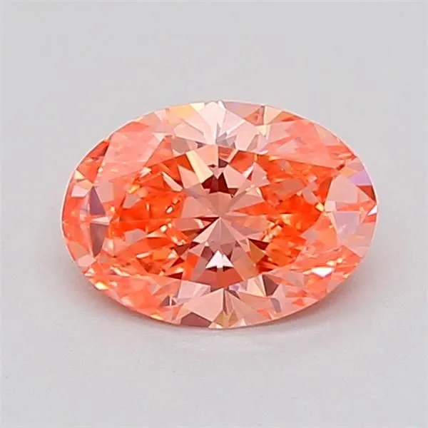 0.63ct OVAL Fancy Vivid Pink VVS2 Coloured Lab diamond