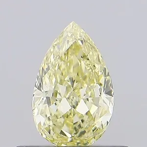 0.39ct PEAR Fancy Yellow VS2 Coloured Lab diamond
