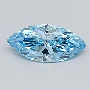 1ct MARQUISE Fancy Vivid Blue VVS2 Coloured Lab diamond
