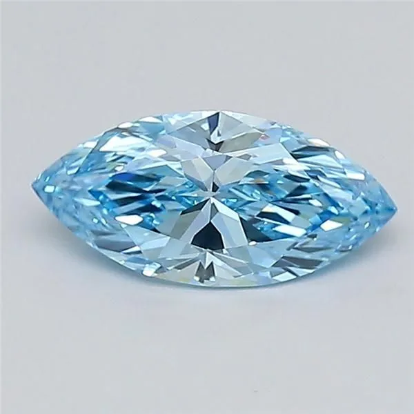 1ct MARQUISE Fancy Vivid Blue VVS2 Coloured Lab diamond