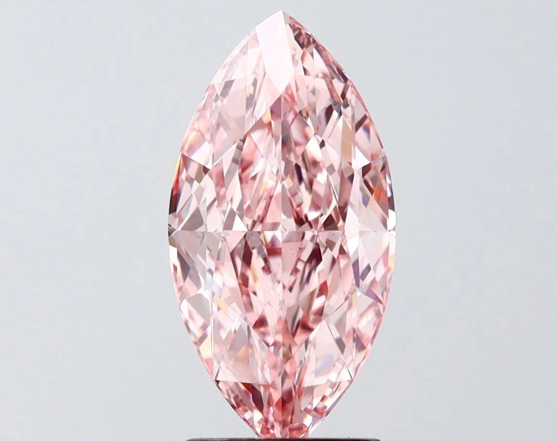 2.50ct MARQUISE Fancy Intense Pink VS1 Coloured Lab diamond