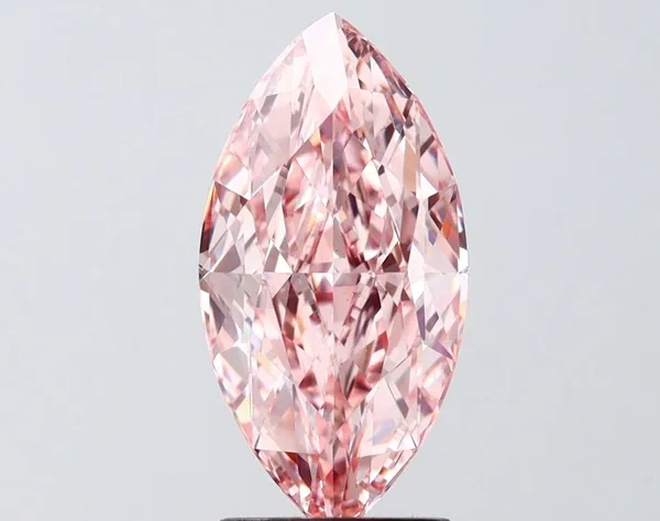 2.5ct MARQUISE Fancy Intense Pink VS1 Coloured Lab diamond