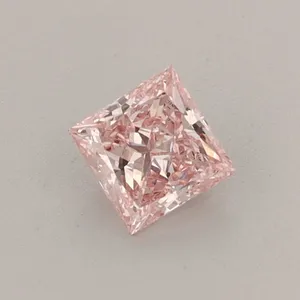 0.38ct PRINCESS Fancy Intense Pink VS1 Coloured Lab diamond