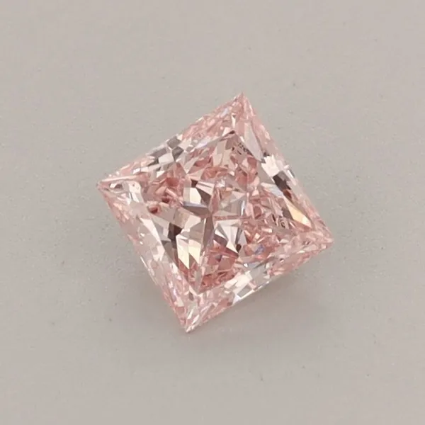 0.38ct PRINCESS Fancy Intense Pink VS1 Coloured Lab diamond