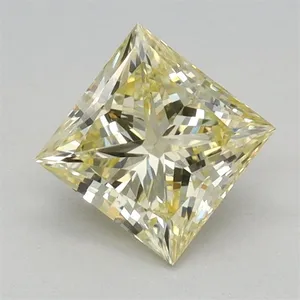 0.86ct PRINCESS Fancy Yellow VS1 Coloured Lab diamond