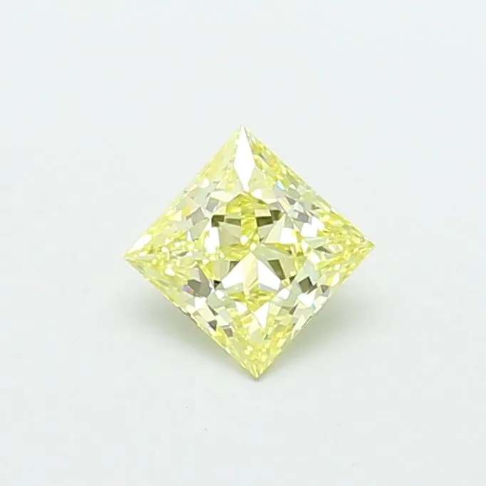 1.02ct PRINCESS Fancy Yellow VS1 Coloured Lab diamond