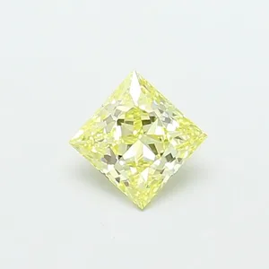 1.02ct PRINCESS Fancy Yellow VS1 Coloured Lab diamond