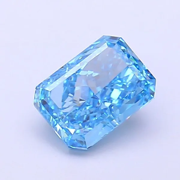 1.17ct RADIANT Fancy Vivid Blue VS1 Coloured Lab diamond