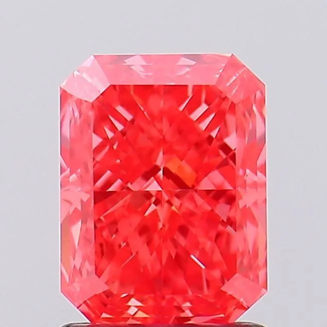 1.27ct RADIANT Fancy Vivid Pink VS1 Coloured Lab diamond