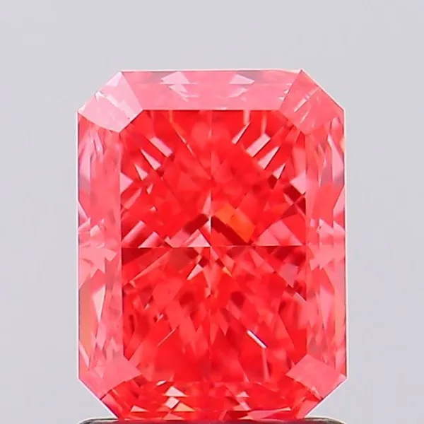 1.27ct RADIANT Fancy Vivid Pink VS1 Coloured Lab diamond
