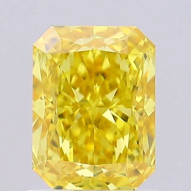 1.19ct RADIANT Fancy Vivid Yellow VVS2 Coloured Lab diamond