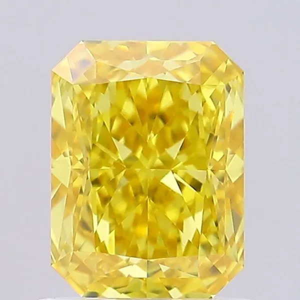 1.19ct RADIANT Fancy Vivid Yellow VVS2 Coloured Lab diamond