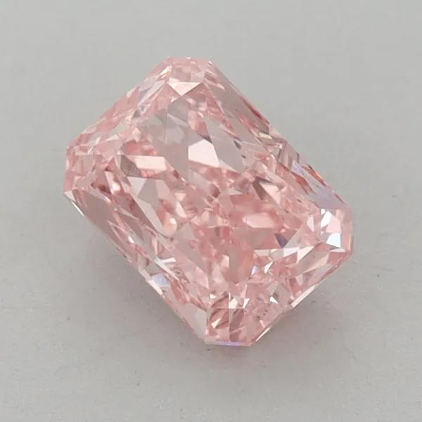 1.14ct RADIANT Fancy Vivid Pink VS2 Coloured Lab diamond