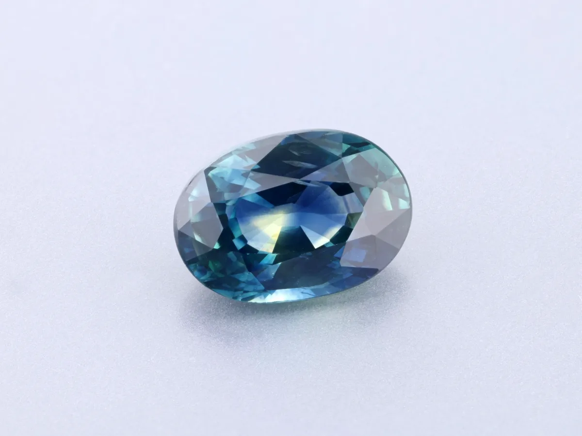 1.1ct Teal Sapphire, Oval gemstone