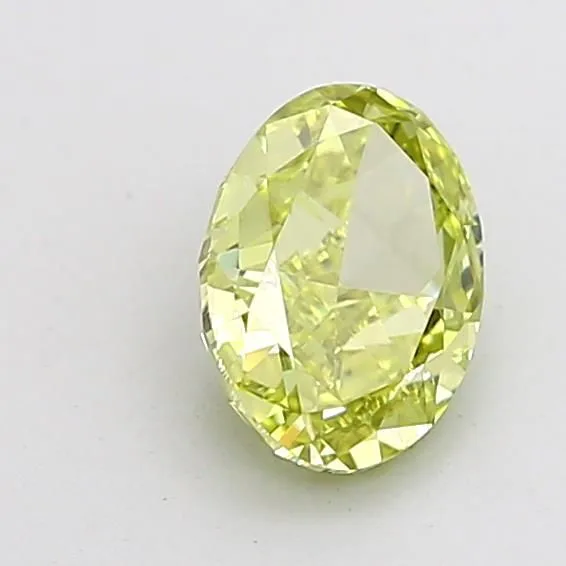 1.06ct OVAL Fancy Intense Greenish Yellow VVS2 Coloured Lab diamond