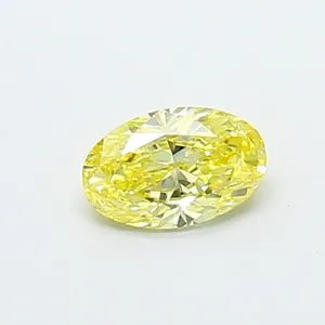 0.3ct OVAL Fancy Vivid Yellow VS1 Coloured Lab diamond