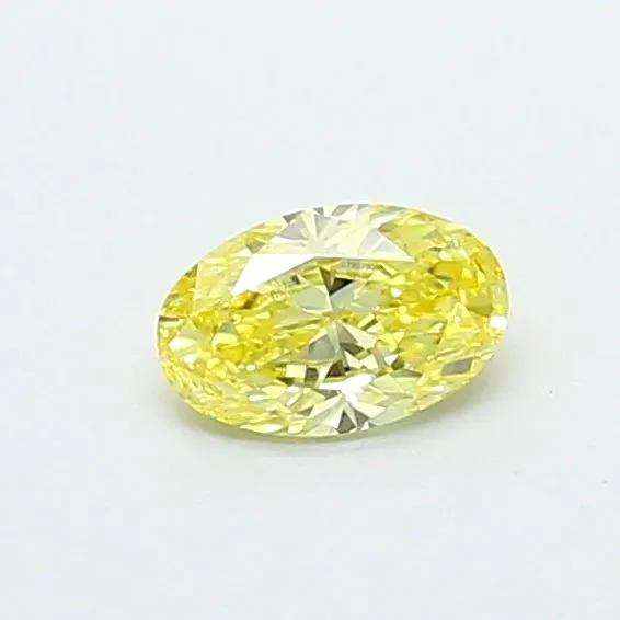 0.3ct OVAL Fancy Vivid Yellow VS1 Coloured Lab diamond