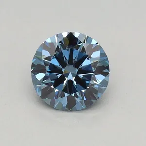 0.32ct ROUND Fancy Vivid Blue VS1 Coloured Lab diamond