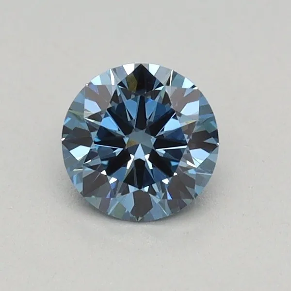 0.32ct ROUND Fancy Vivid Blue VS1 Coloured Lab diamond