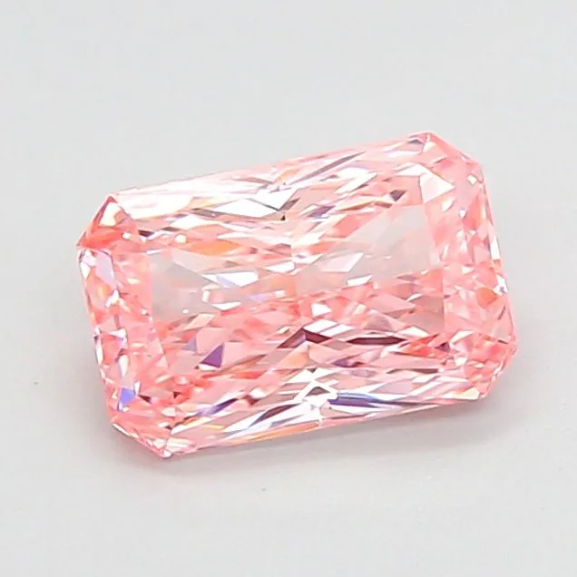 1.05ct RADIANT Fancy Intense Pink VVS2 Coloured Lab diamond
