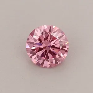 0.33ct ROUND Fancy Vivid Pink VVS2 Coloured Lab diamond