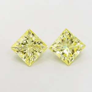 3.03ct PRINCESS Fancy Yellow VS1 Coloured Lab diamond