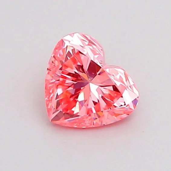 0.5ct HEART Fancy Vivid Pink VS1 Coloured Lab diamond