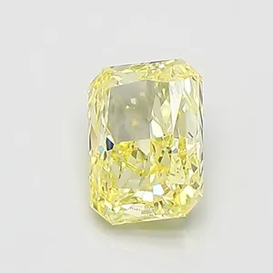 0.96ct RADIANT Fancy Intense Yellow VS2 Coloured Lab diamond