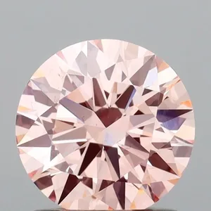 0.98ct ROUND Fancy Intense Pink VS2 Coloured Lab diamond