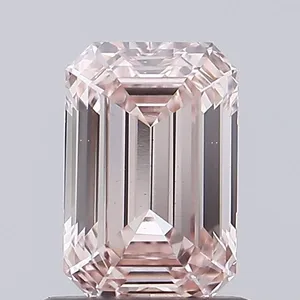 1.01ct EMERALD Fancy Intense Pink VS1 Coloured Lab diamond