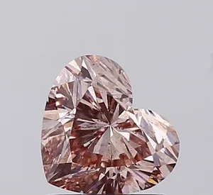 1.01ct HEART Fancy Brown Pink SI2 Coloured Lab diamond
