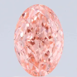 1ct OVAL Fancy Vivid Pink VS2 Coloured Lab diamond