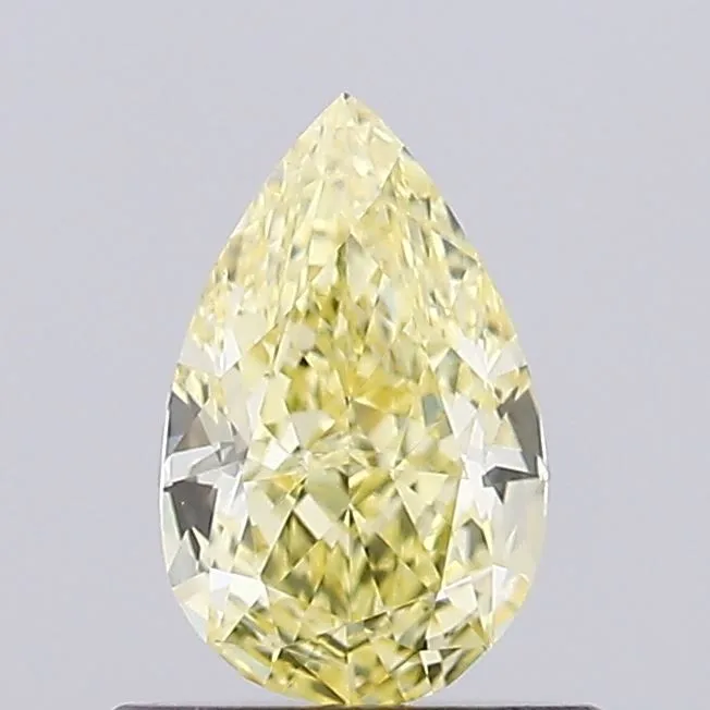 0.59ct PEAR Fancy Yellow VVS2 Coloured Lab diamond